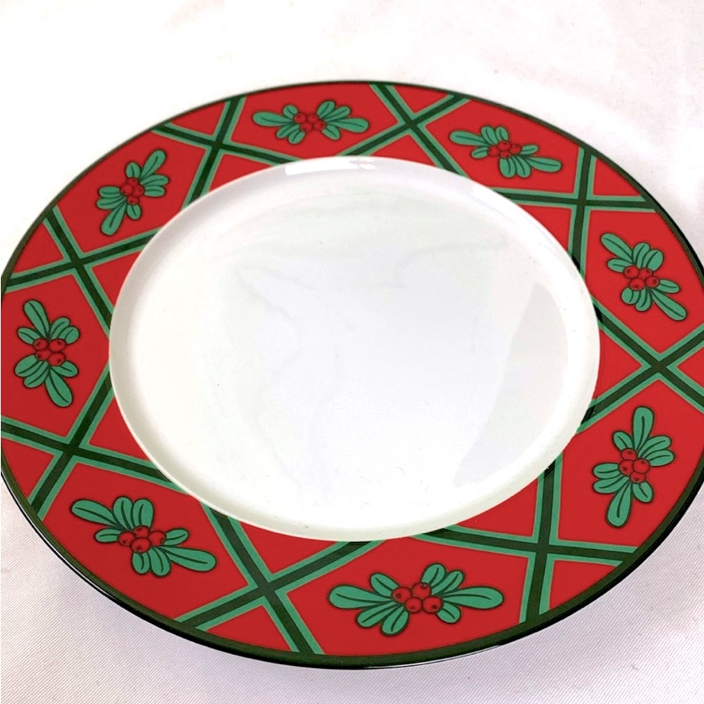 Set of 2 (two) Vintage Christmas IKEA dinner plates made in Portugal